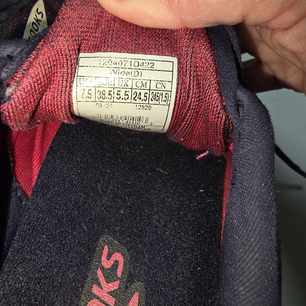 Brooks Ghost 16 Shoes Womens 7.5 Peacoat Raspberry Apricot Road Running‎ Neutral - Picture 8 of 10
